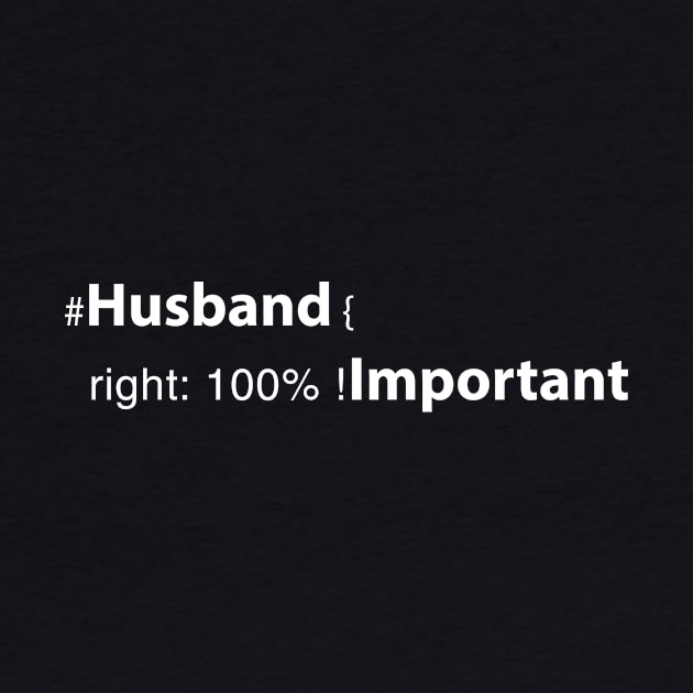 husband right: 100% ! important by savy